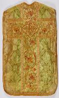 Chasuble verte avec manipule, voile de calice et bourse de corporal