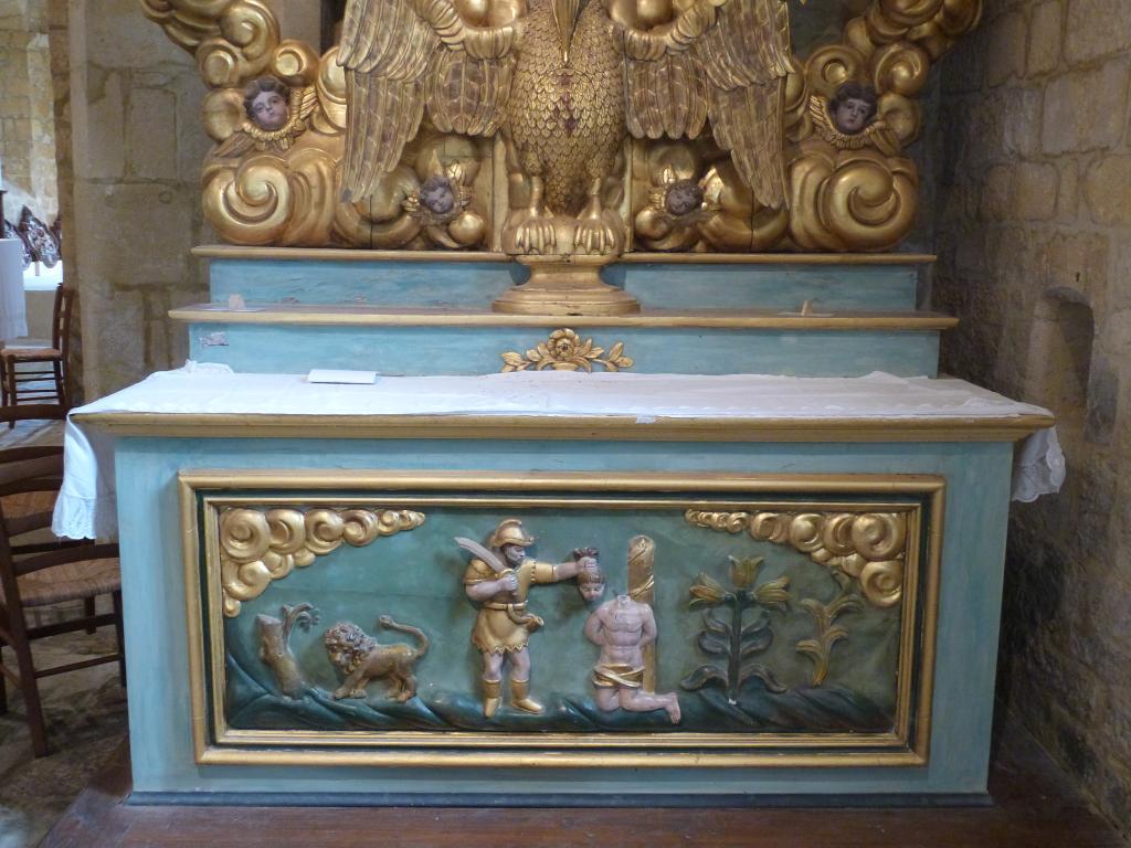 ensemble du maître-autel : gradin d'autel, tabernacle et exposition