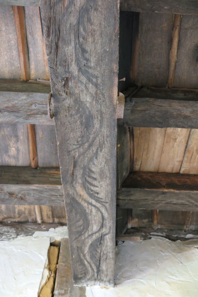 Peintures monumentales et plafond peint du logis