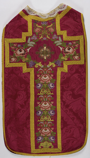 Chasuble rouge avec voile de calice