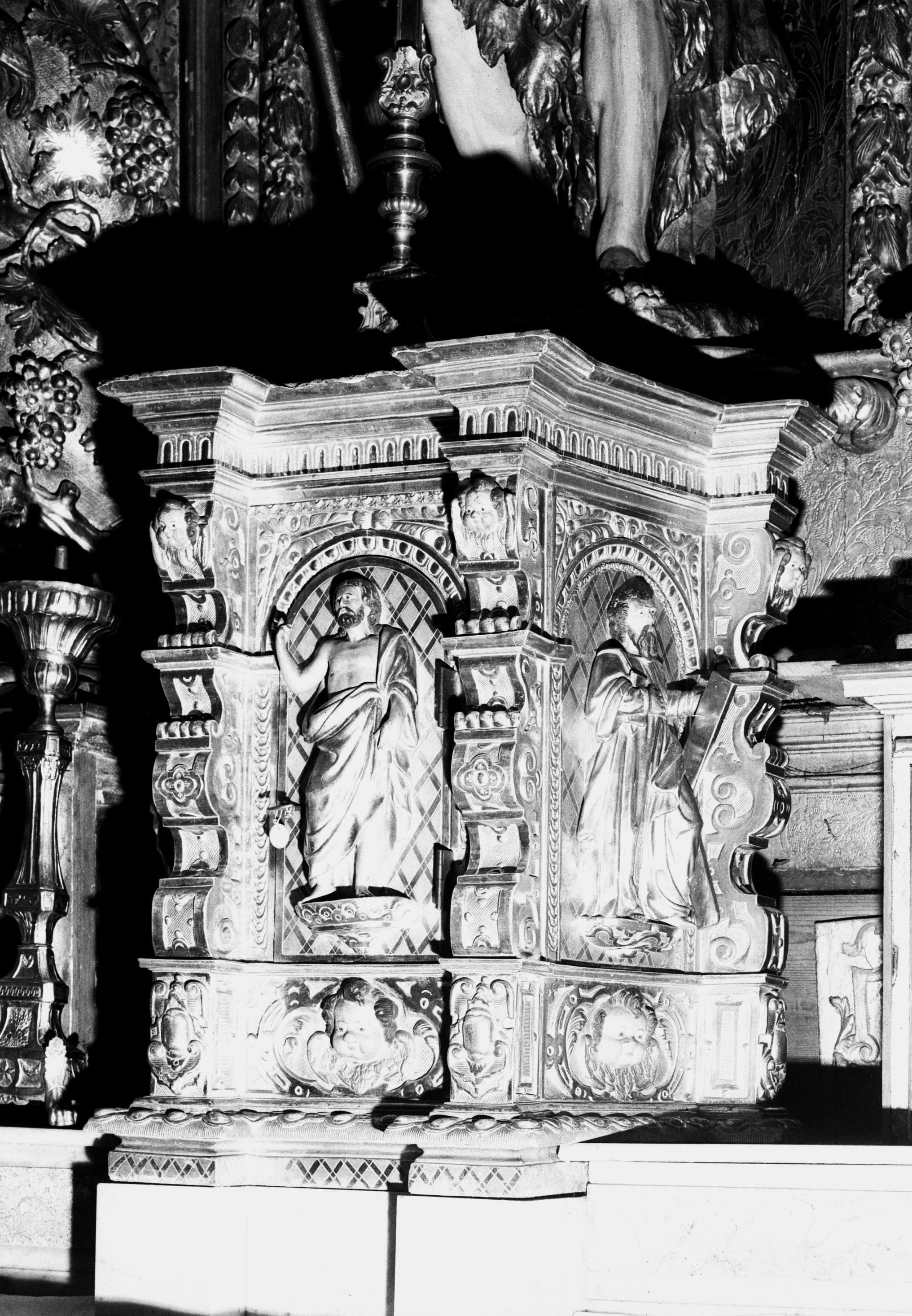 tabernacle : Christ, saint André, saint Jean-Baptiste