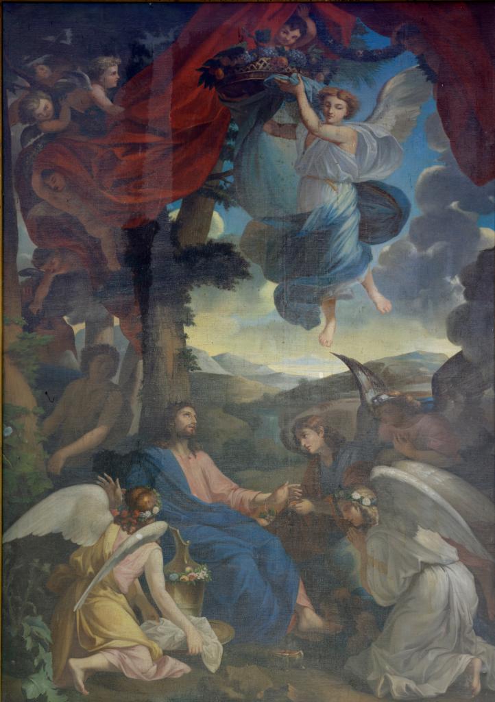 tableau : Christ au Jardin des Oliviers, ou Jésus servi par les anges