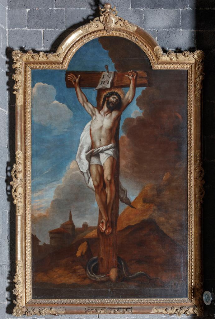 tableau de la Crucifixion et son cadre