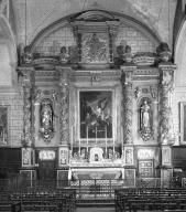 autel (maître-autel), tabernacle, retable