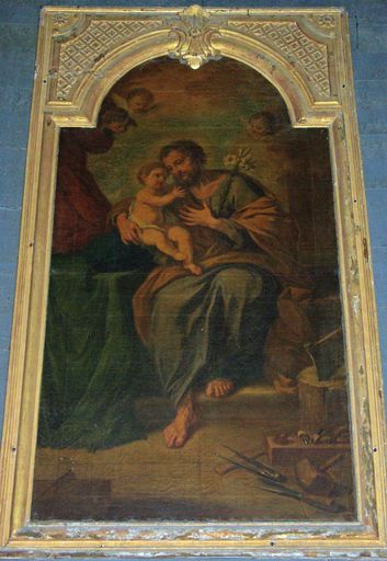 tableaux : saint Joseph et l'Enfant Jésus ; saint Antoine de Padoue ; saint François d'Assise en prière