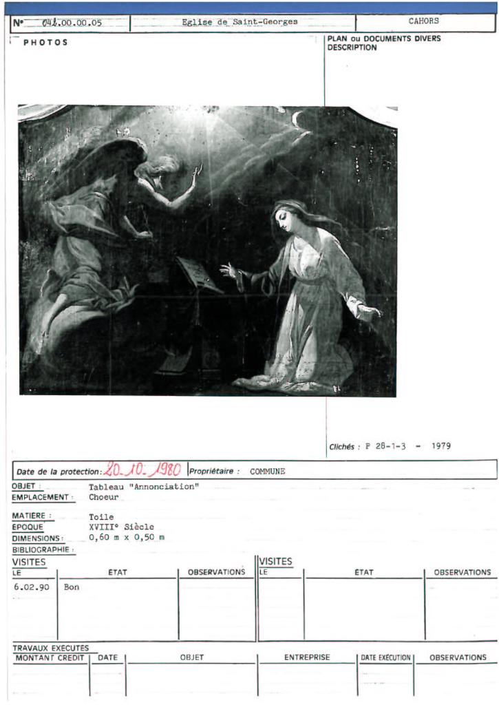 ensemble de 5 tableaux : l'Annonciation, la Visitation, l'Adoration des bergers, l'Adoration des mages, la Présentation au Temple