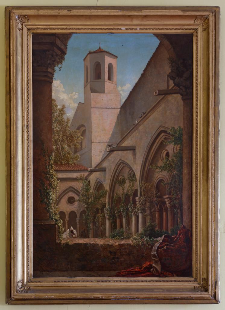 Tableau : Le cloître de Fontfroide