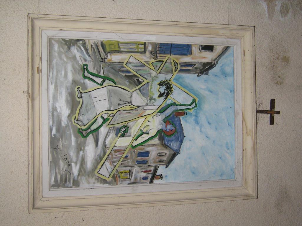 chemin de croix : ensemble de 14 tableaux