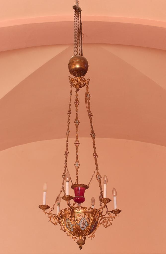 lampe de sanctuaire (lustre d'église), de style néo-roman