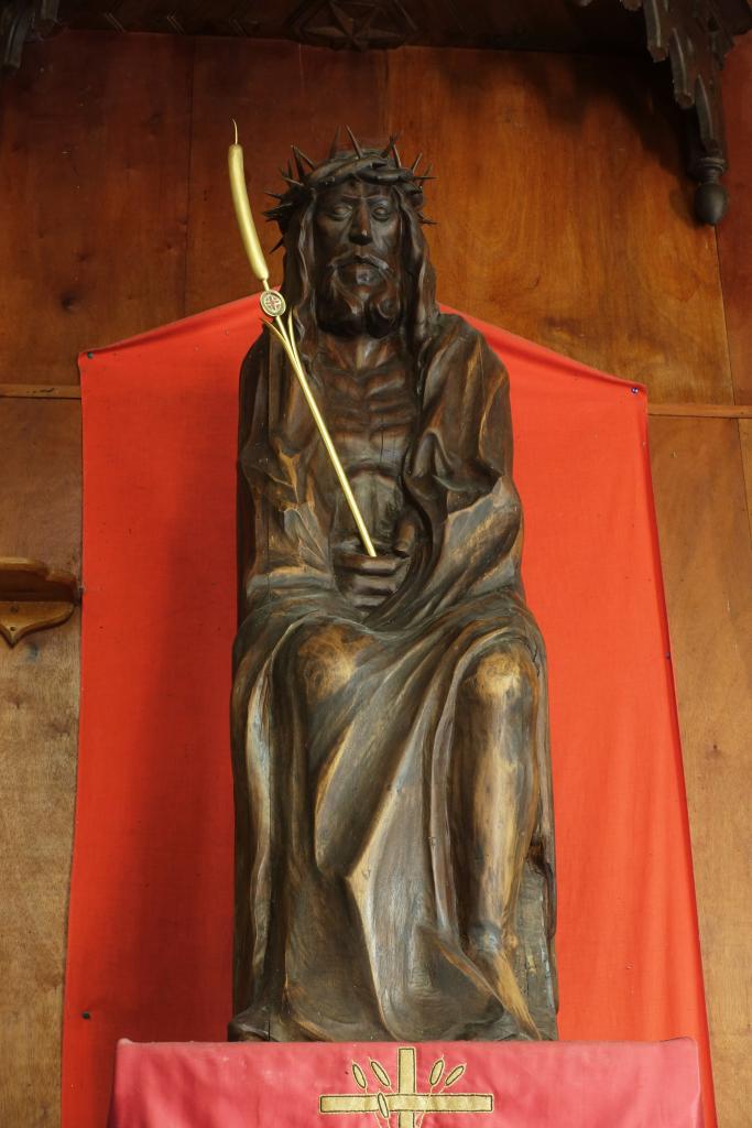 statue de l'Ecce homo et reliquaire du saint Roseau