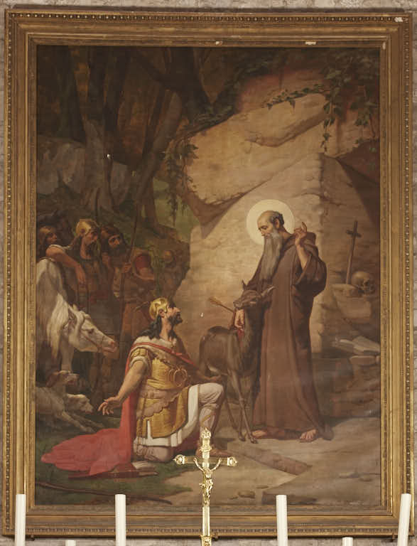 tableau : saint Gilles et le roi Wamba
