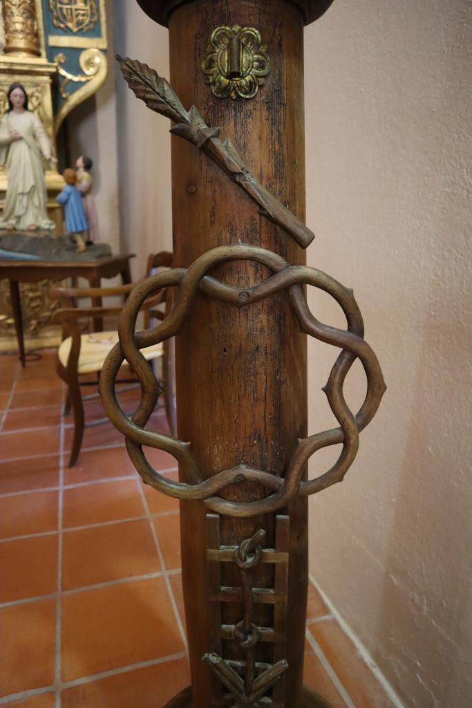Estampe : la sainte Face et sa colonne