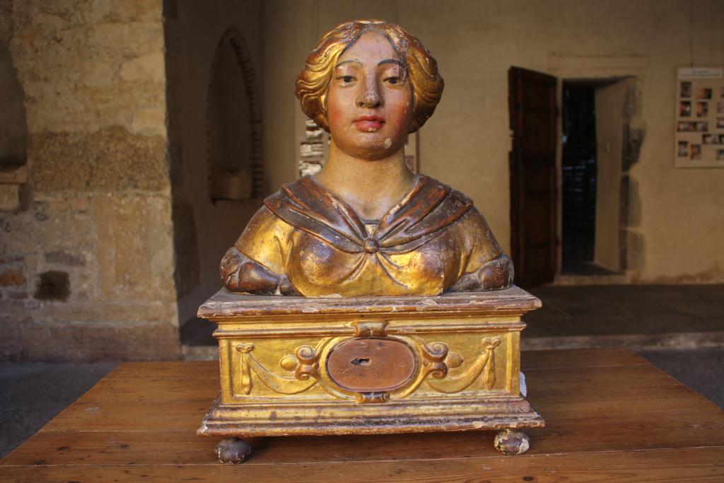 bustes-reliquaires de saint Laurent et sainte Agnès