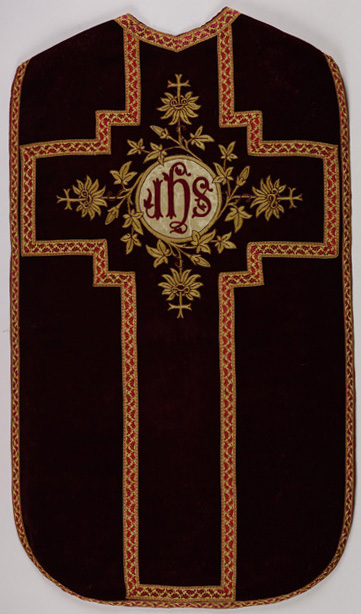 Chasuble rouge avec bourse de corporal (n° 41)