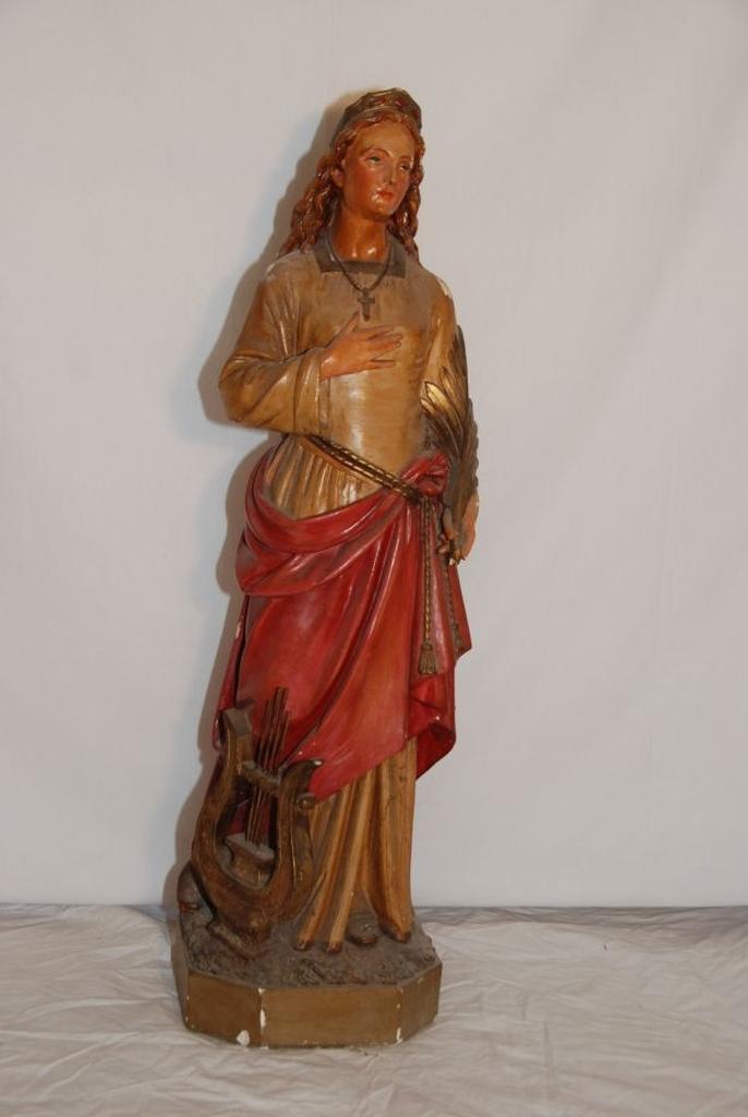 statue: sainte Cécile