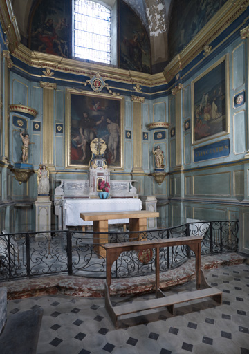 ensemble du mobilier de la chapelle saint Roch et saint Sébastien