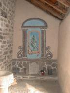 ensemble du monument aux morts de la guerre de 1914-1918, d'une plaque commémorative, d'une peinture monumentale et d'une mosaïque.