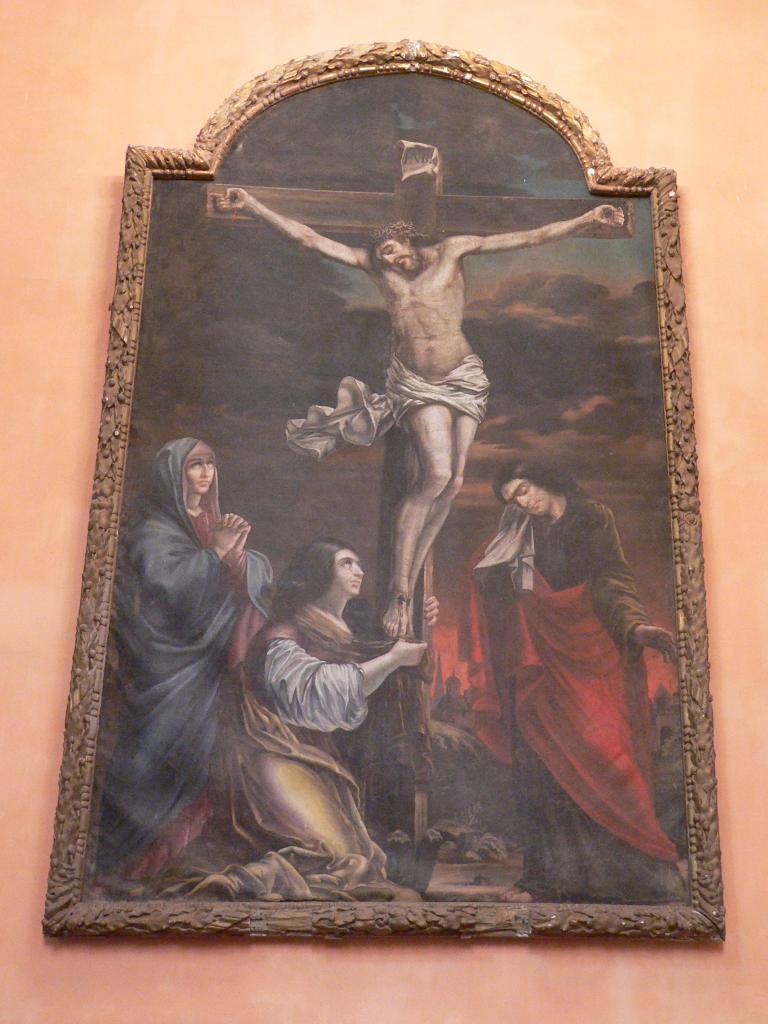 tableau et son cadre : la Crucifixion