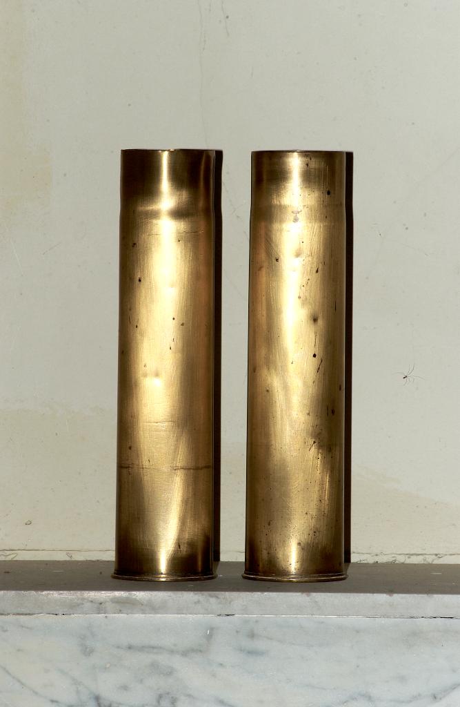 paire de vases d'autel (obus de la guerre de 1914-1918)
