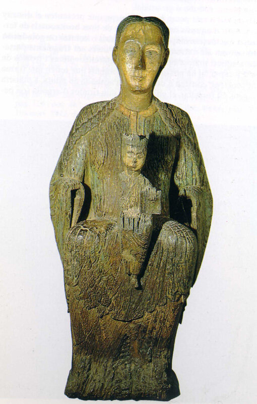 statue-reliquaire petite nature Vierge à l'Enfant assise