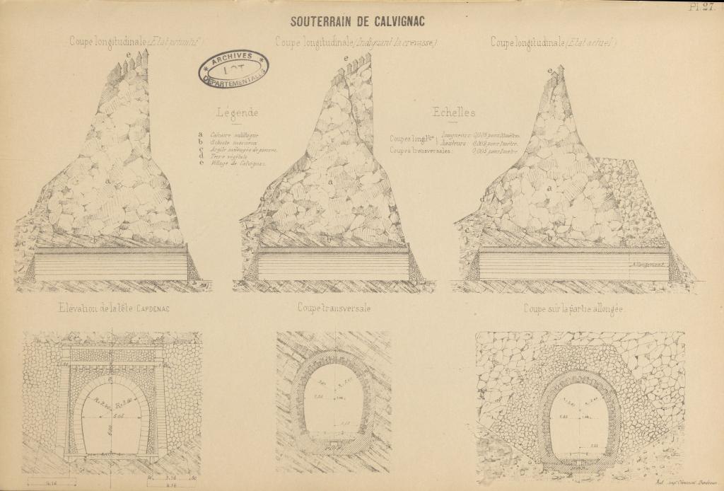 tunnel ferroviaire, dit souterrain de Calvignac