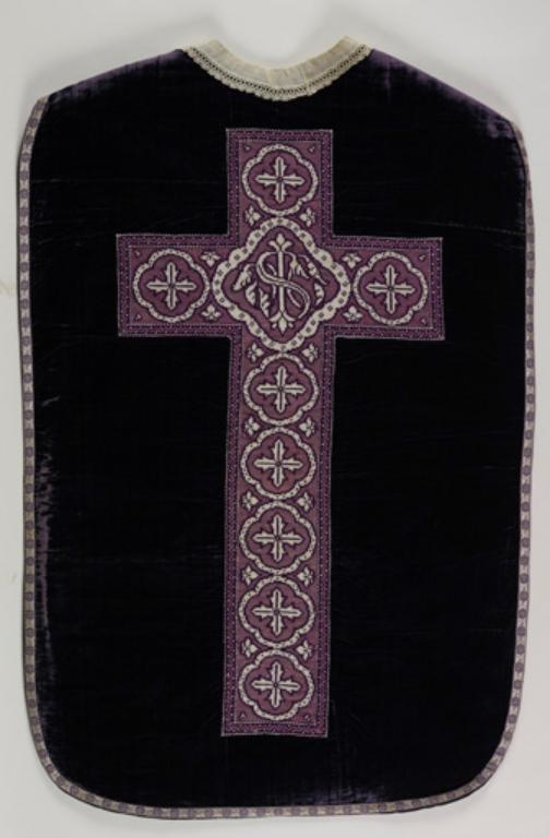 Ornement liturgique catholique violet (n° 61)