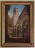 Tableau : Le cloître de Fontfroide