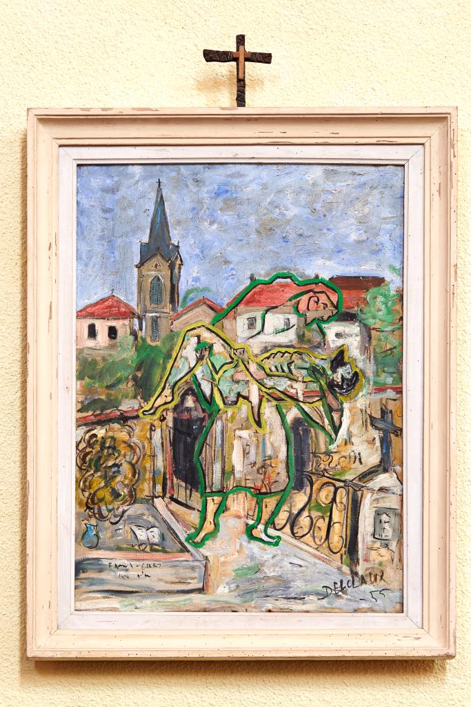 chemin de croix : ensemble de 14 tableaux