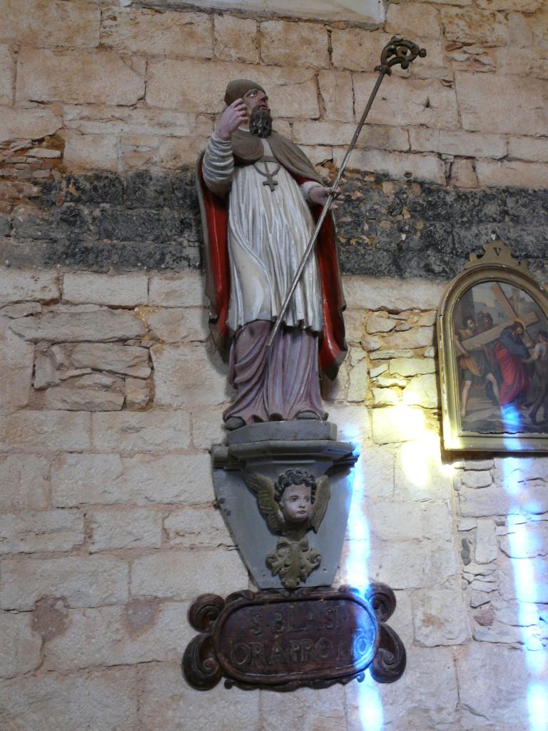 statue et console : Saint Blaise