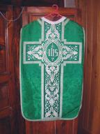 chasuble, étole de clerc, bourse de corporal : ornement vert 2