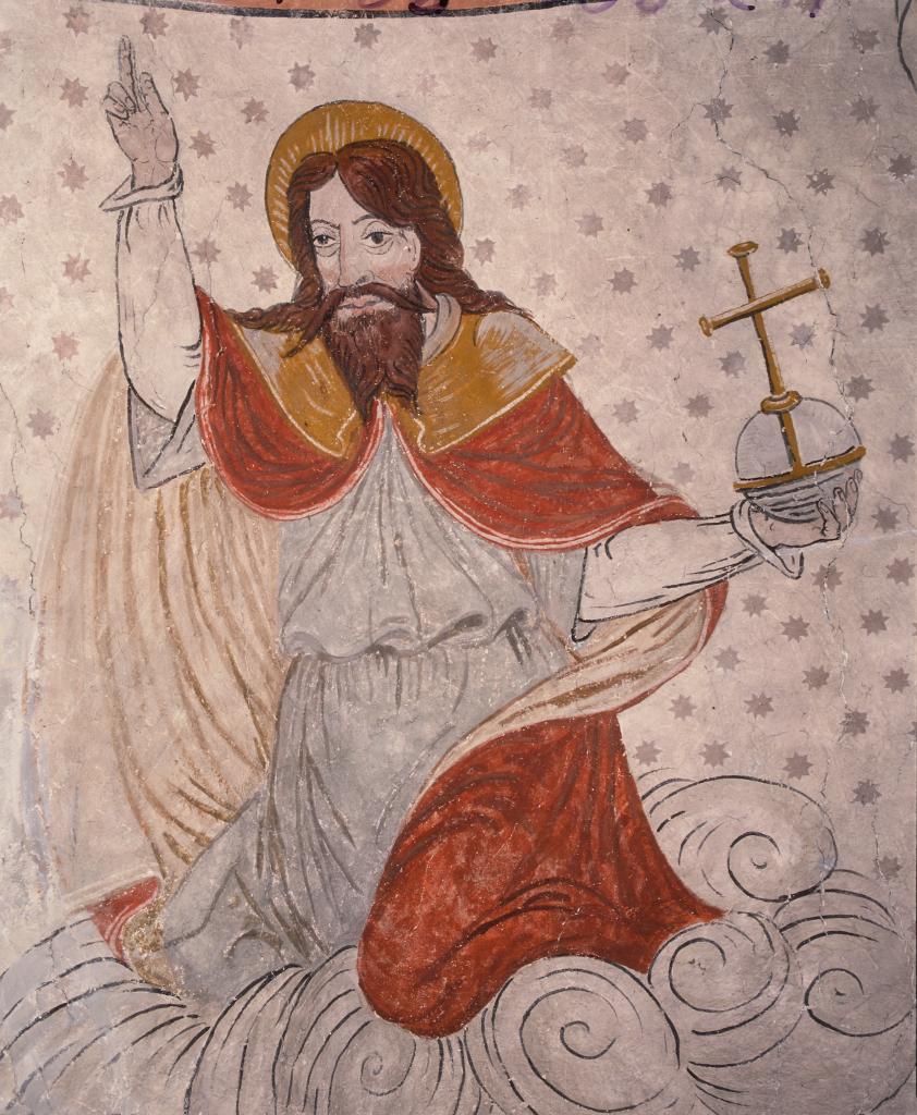 peinture monumentale de la voûte de la nef