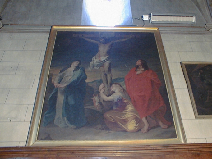 tableau et son cadre : Le Christ en croix