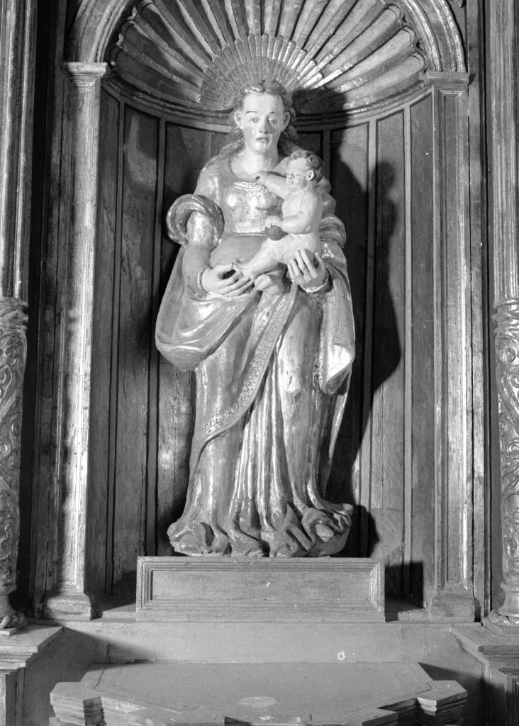 Statues de la Vierge à l'Enfant et des saints Germain, Saturnin (Valentin), Nazaire, Michel, Flamidien (retable de saint Michel)