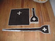chasuble, étole de clerc, manipule, voile de calice : ornement noir 2