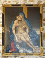 tableau et son cadre : Vierge de Pitié ou Piéta