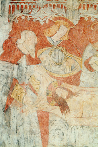 ensemble de deux peintures monumentales ; La Passion et la Résurrection