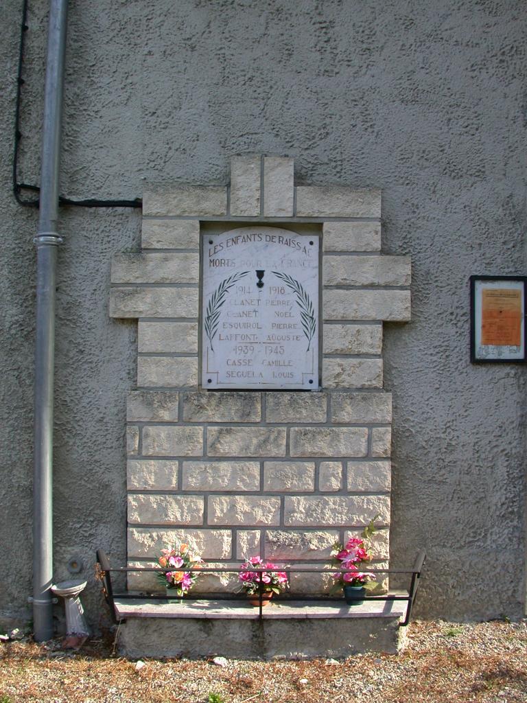 monument aux morts de la guerre de 1914-1918 et de la guerre de 1939-1945
