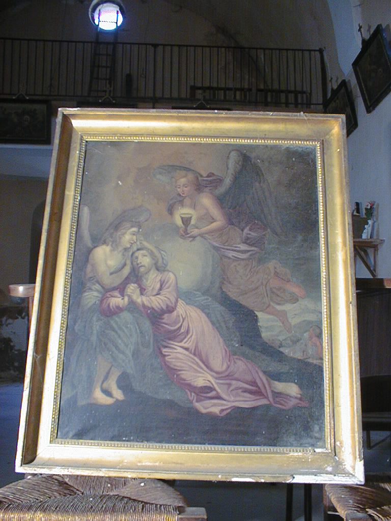 tableau et son cadre : Le Christ au Jardin des Oliviers