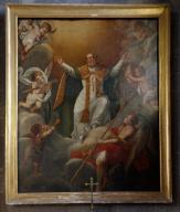 tableau  : saint Venuste accueilli par les anges