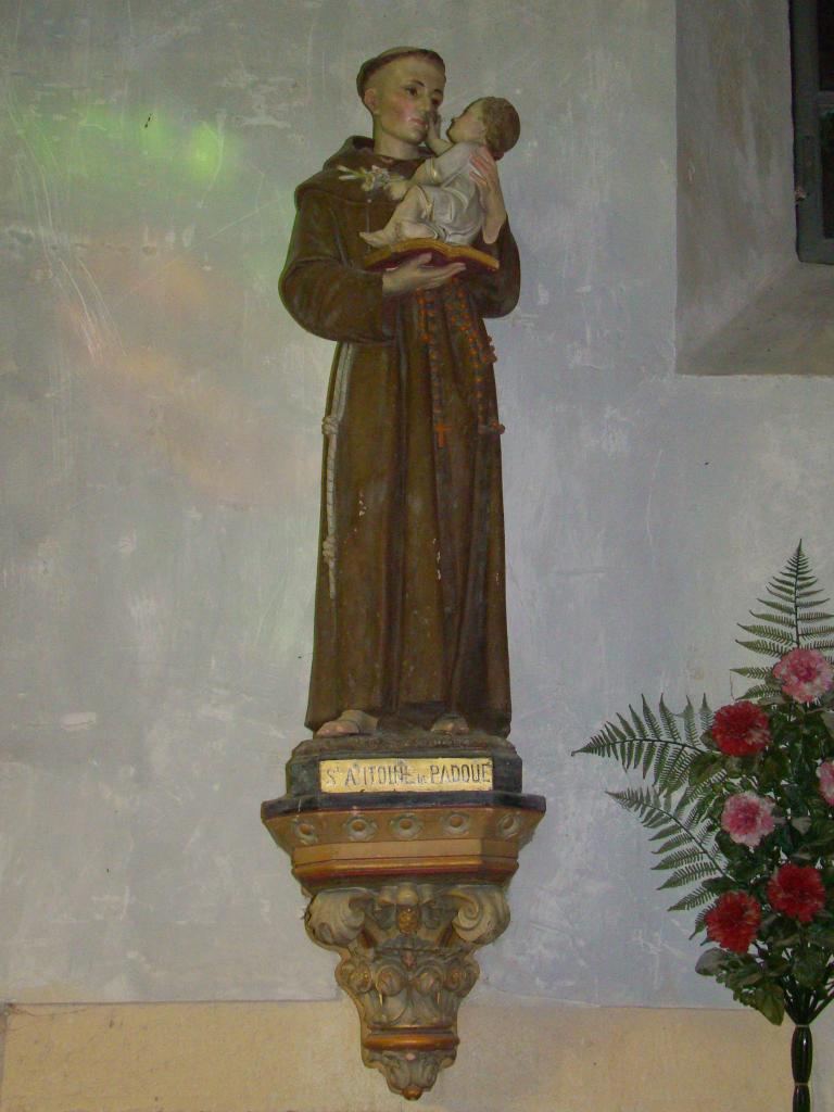 statue (petite nature), console : saint Antoine de Padoue et l'Enfant Jesus