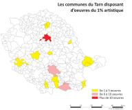 Les oeuvres du 1% dans le département du Tarn