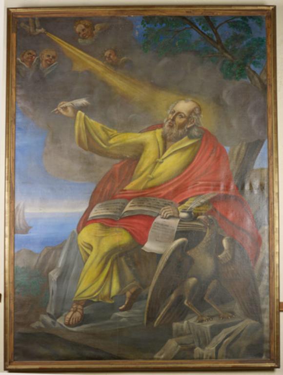 tableau : saint Jean à Patmos