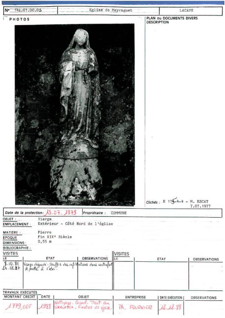 statue : Vierge de l'Apocalypse