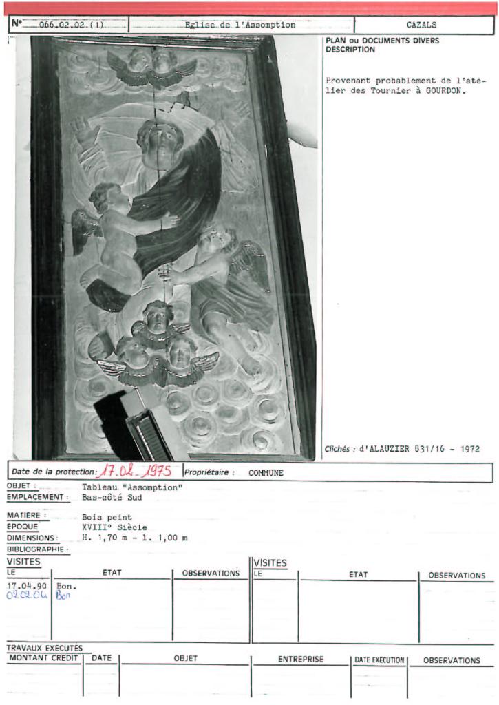 bas-relief : L'Assomption de la Vierge