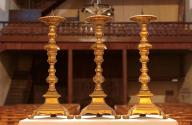 ensemble de 6 chandeliers d'autel