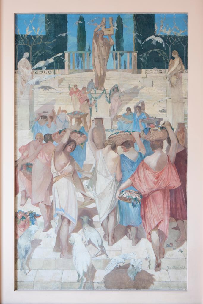 Peinture monumentale : Offrande à Erato