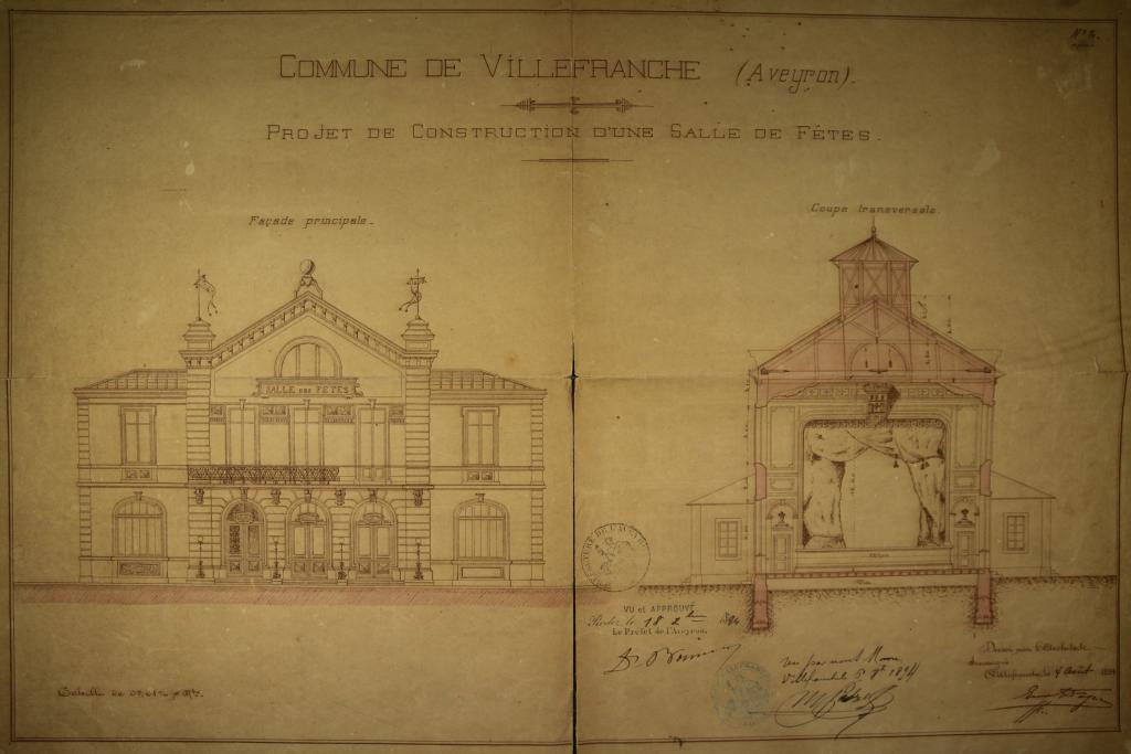 ancienne salle des fêtes : théâtre municipal à l'italienne