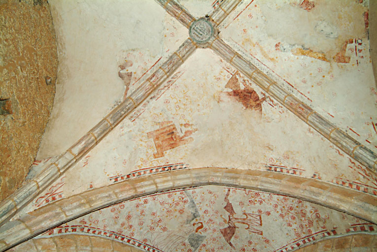 ensemble de deux peintures monumentales ; La Passion et la Résurrection
