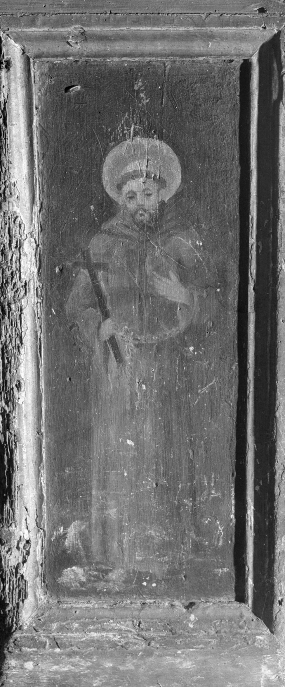éléments de retable : deux colonnes, deux socles