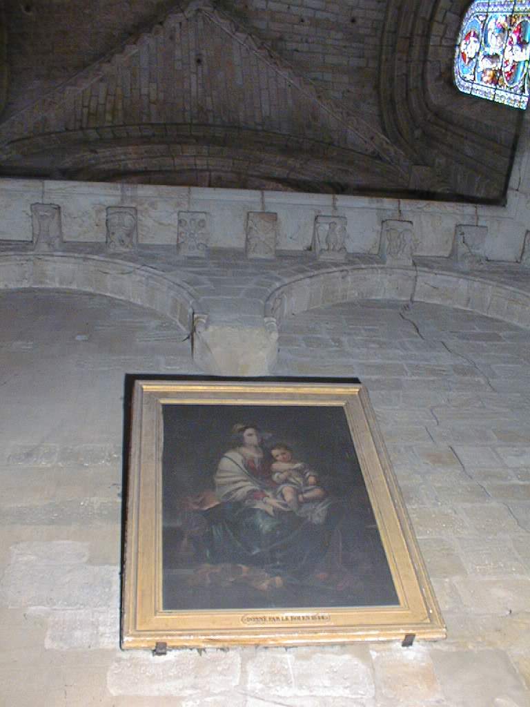 tableau et son cadre : La Vierge au chapelet